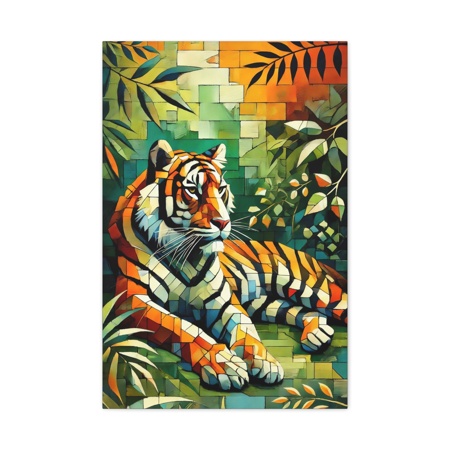 Canvas Art - Majestic Tiger in Natural Habitat