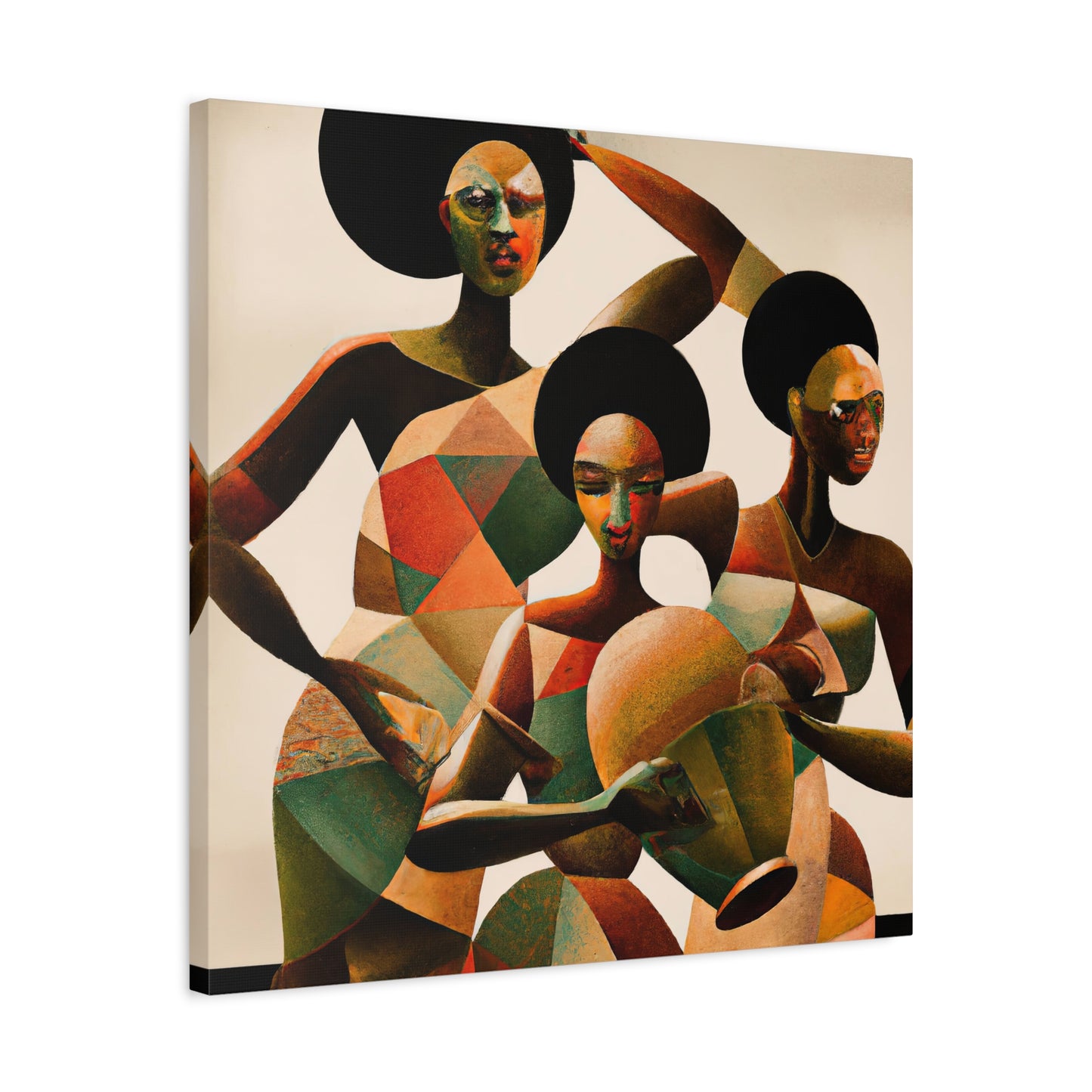 Harmony of Heritage: Cubist Wall Art - canvas