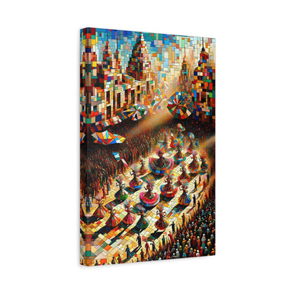 Dynamic Energy in Vibrant Hues: Wall Art - canvas