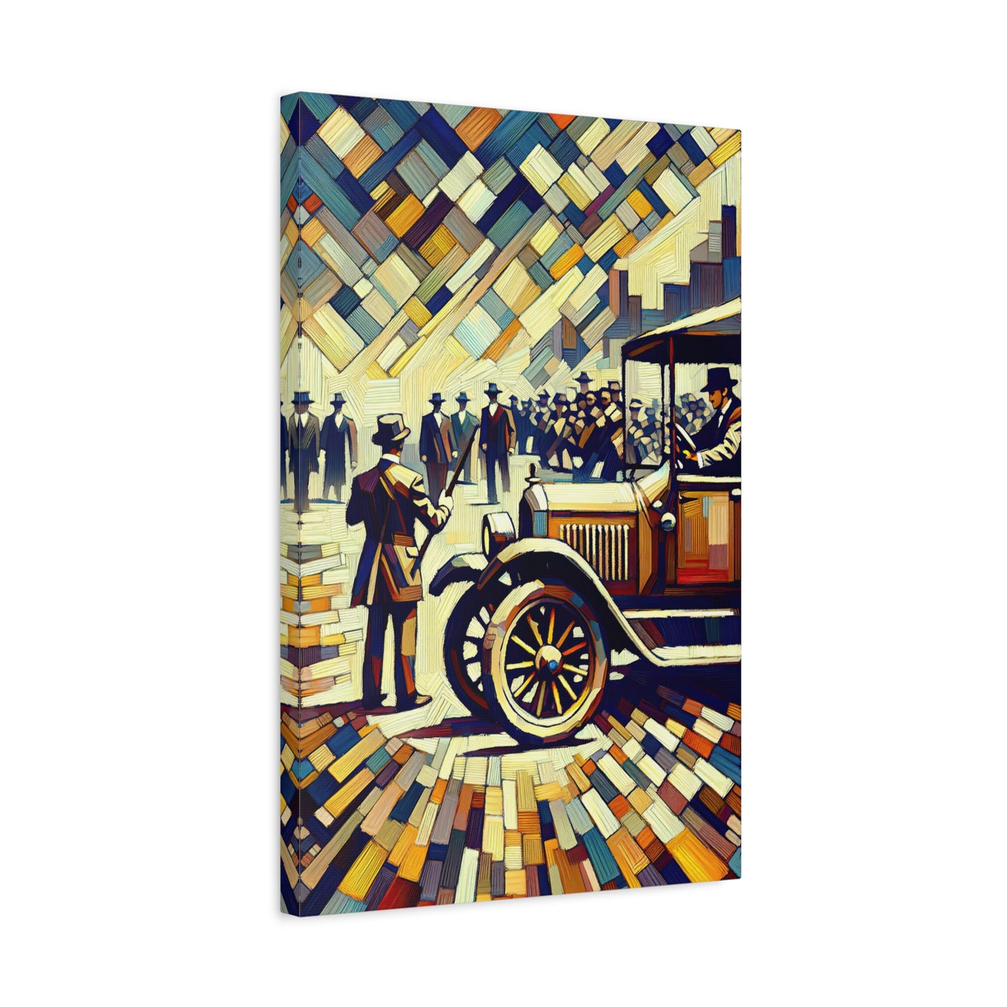 Retrospective Revival: Cubist Wall Art - canvas