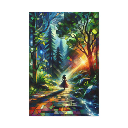 Mystical Forest: Vibrant Wall Art - canvas