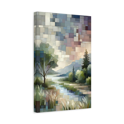 Nature's Harmony: Cubist Wall Art - canvas