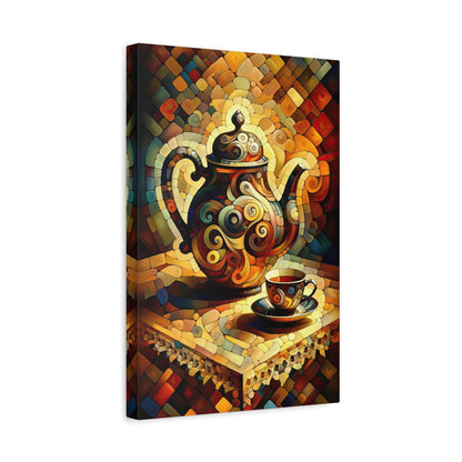 Vintage Delight: Cubist Wall Art - canvas