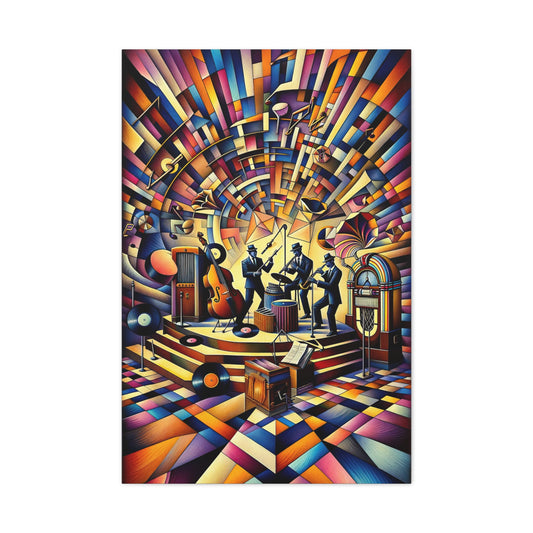 Vintage Vibe: Cubist Wall Art - canvas