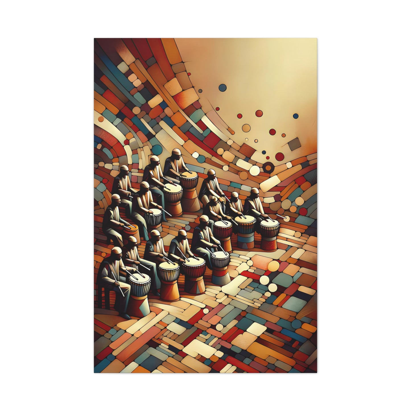 African Drumming Energy: Wall Art Print - canvas