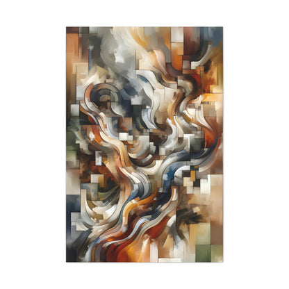 Abstract Cubist Wall Art Print - canvas