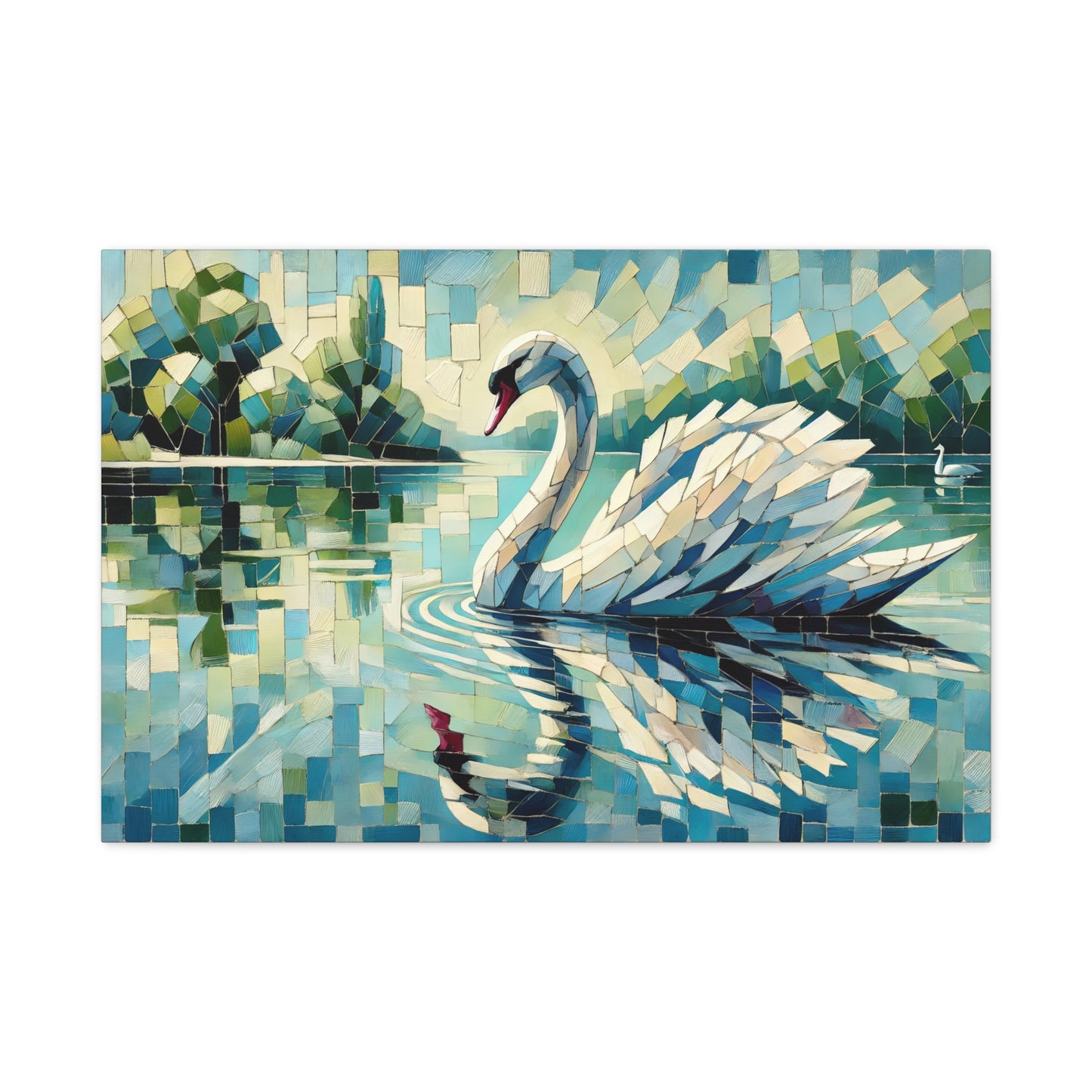 Canvas Art Print - Swan Serenity