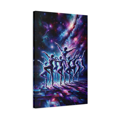 Dancing Cosmic Cubist Wall Art- canvas