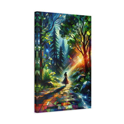 Mystical Forest: Vibrant Wall Art - canvas