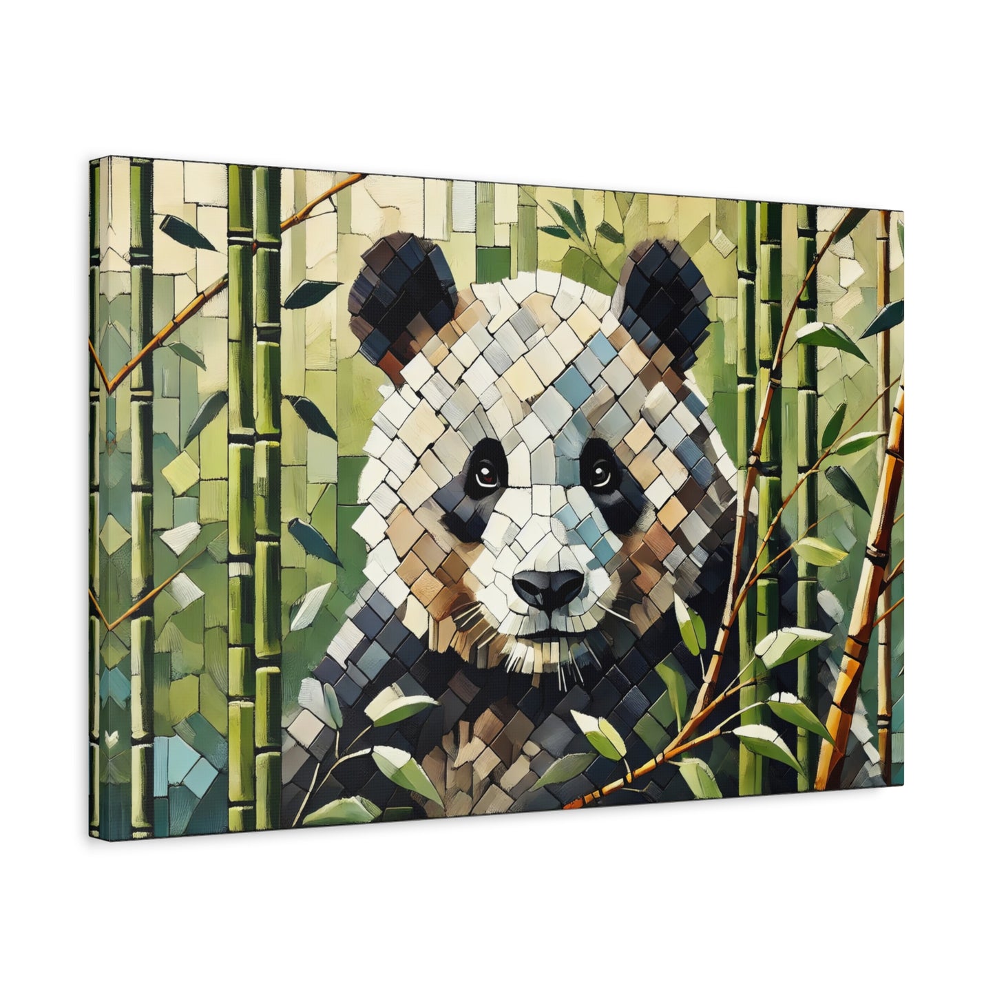 Canvas Wall Art - Giant Panda in Bamboo Forest