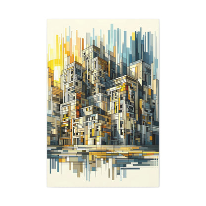 Ethereal Dance: Cubist Wall Art - canvas