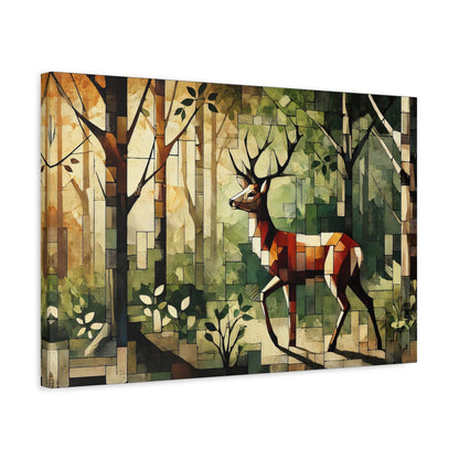 Canvas Art Print - Deer Forest