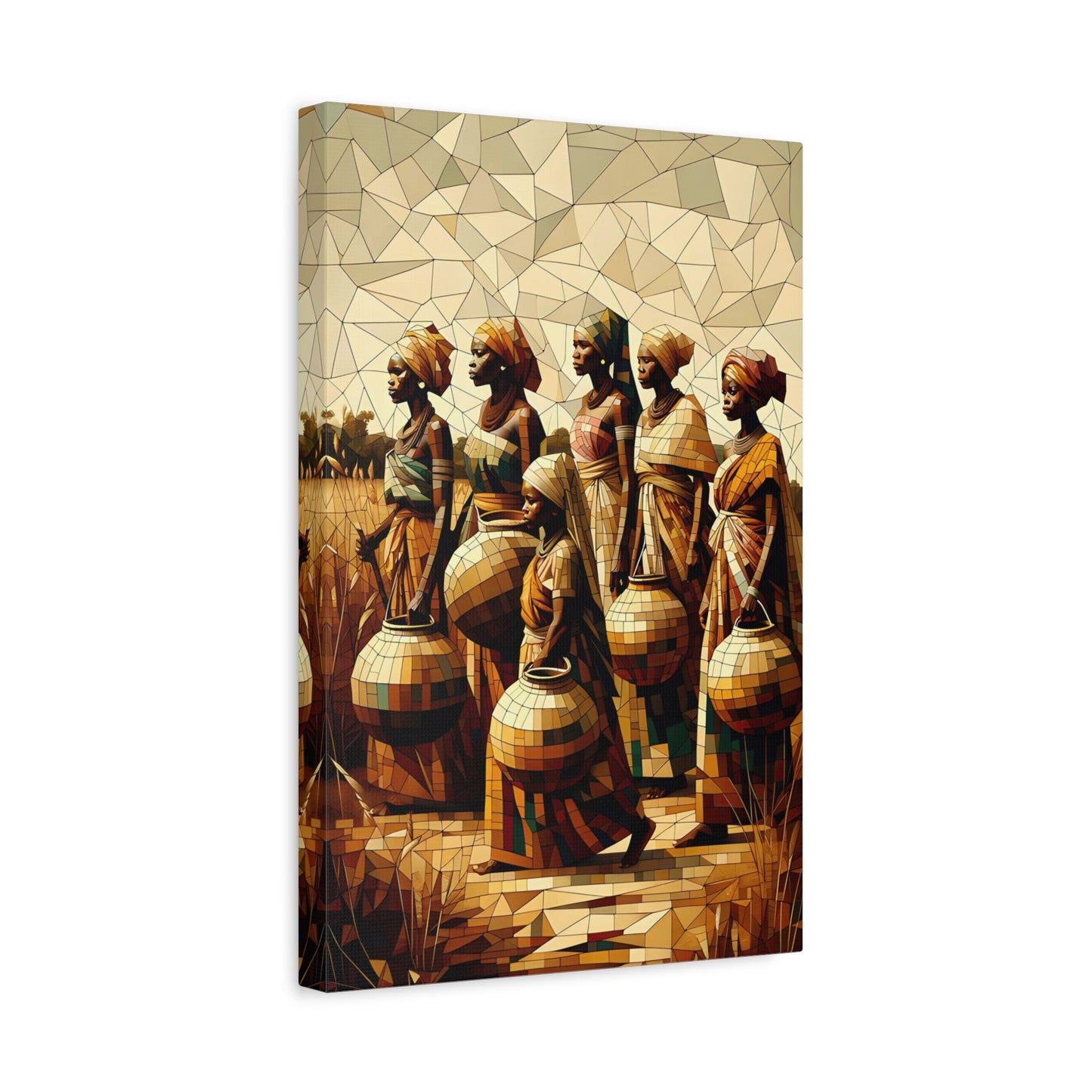 Cubist Elegance: Wall Art - canvas