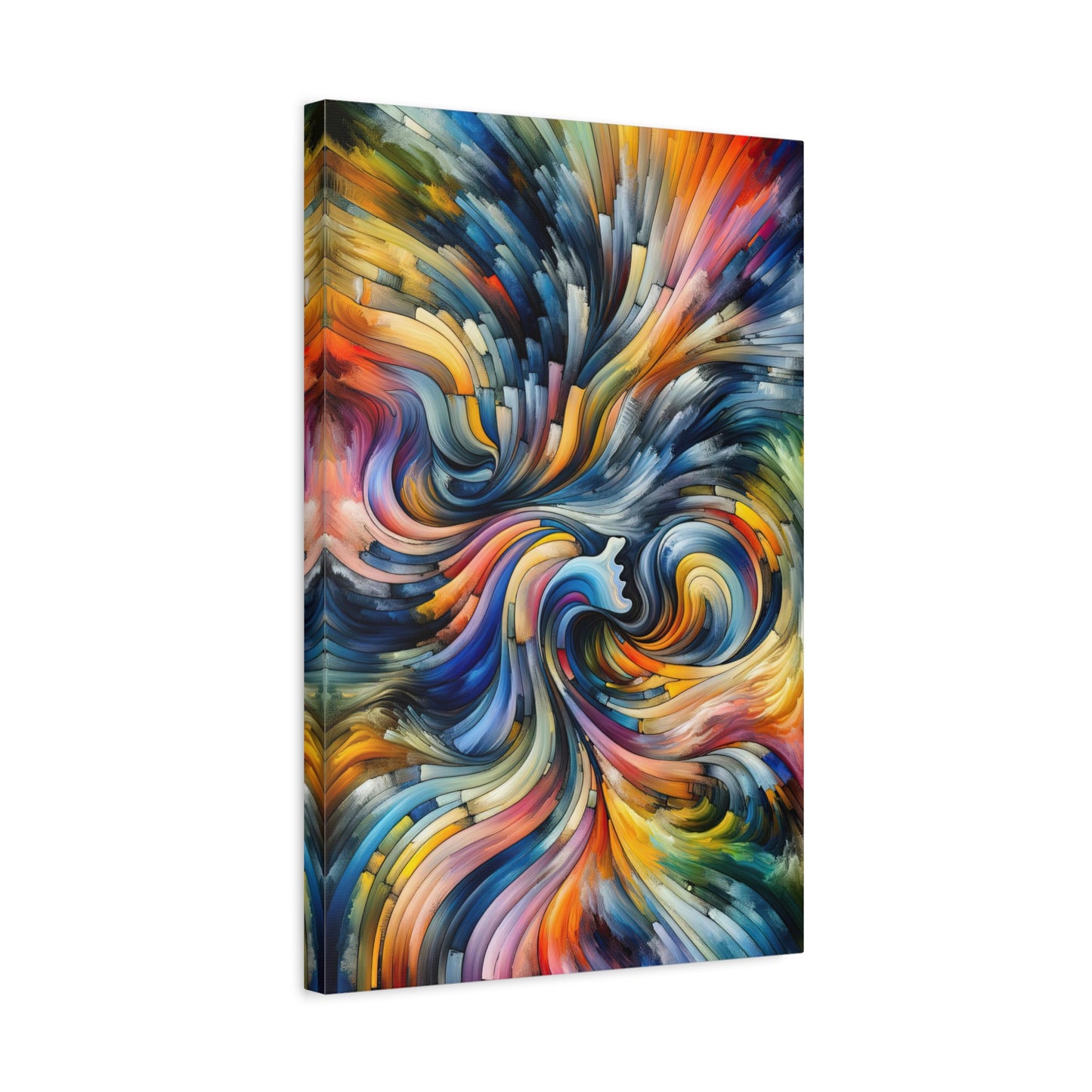 Abstract Whirlwind:  Cubist Wall Art - canvas