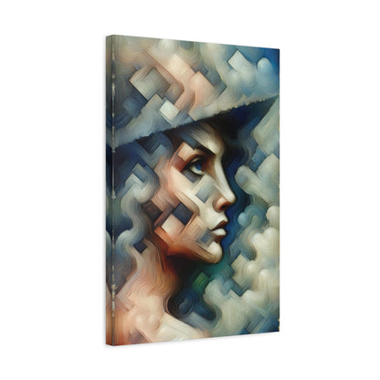 Cubist Faces: Wall Art Print - canvas