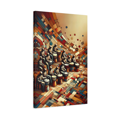 African Drumming Energy: Wall Art Print - canvas