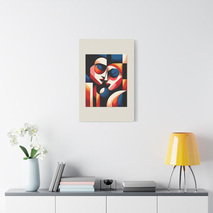 Geometric Embrace Canvas Art Print