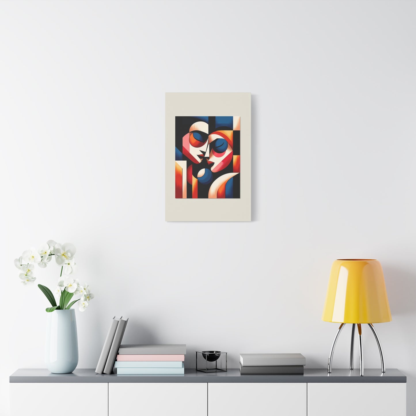 Geometric Embrace Canvas Art Print