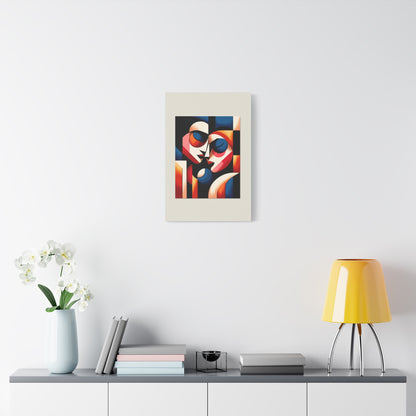 Geometric Embrace Canvas Art Print