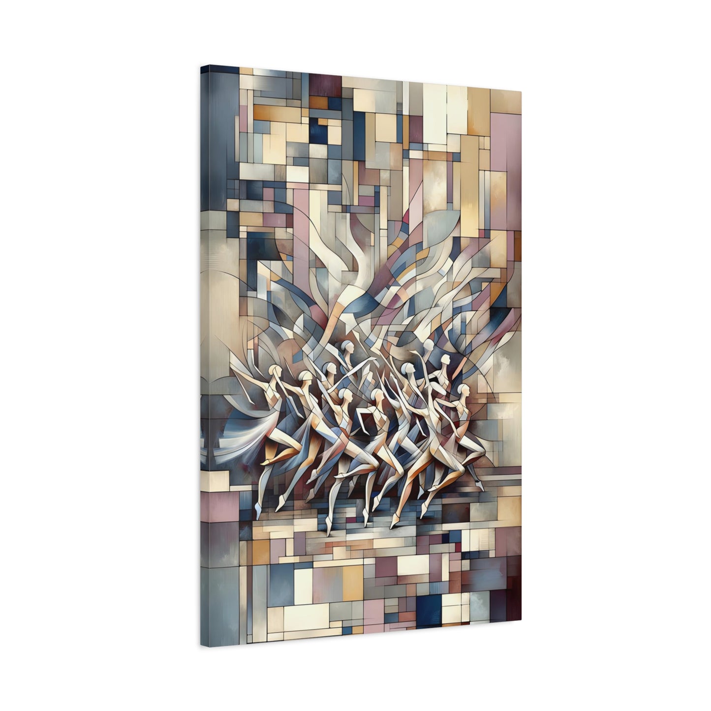 Dance of Elegance: Abstract Cubist Wall Art - canvas