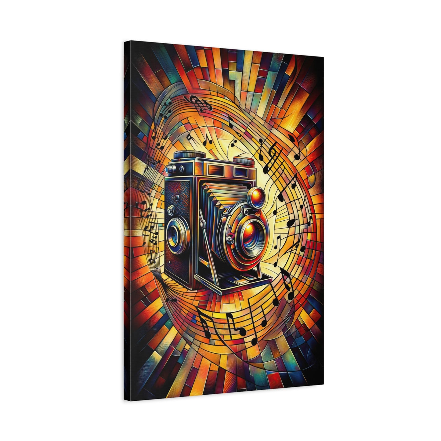 Shuttered Melodies: Wall Art Canvas