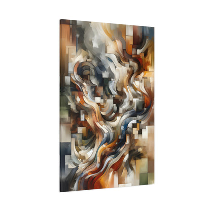 Abstract Cubist Wall Art Print - canvas