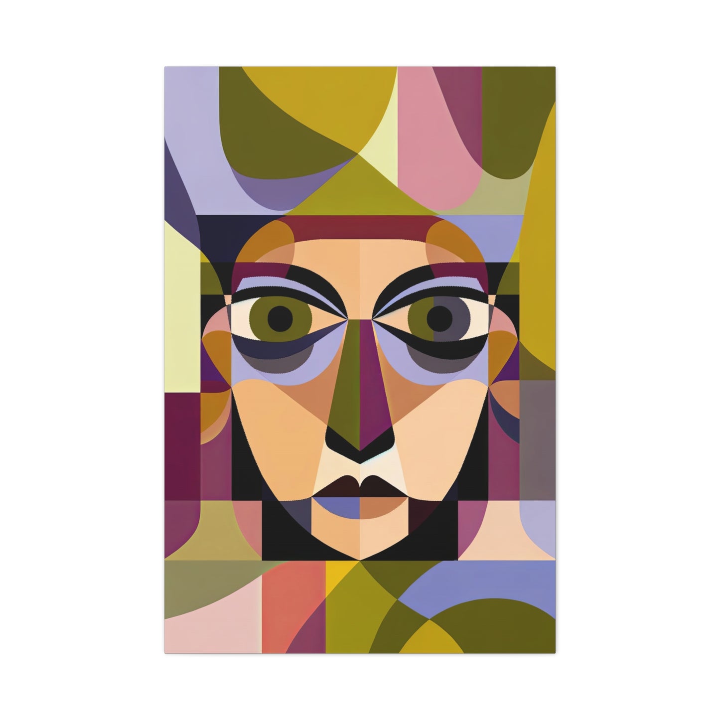 Geometric Portrait Canvas Print