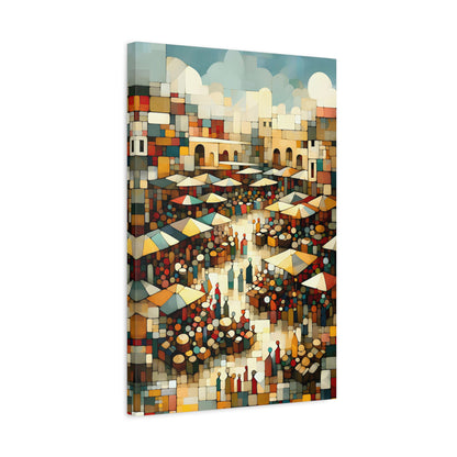 Cubist Vibrance: Wall Art Print - canvas