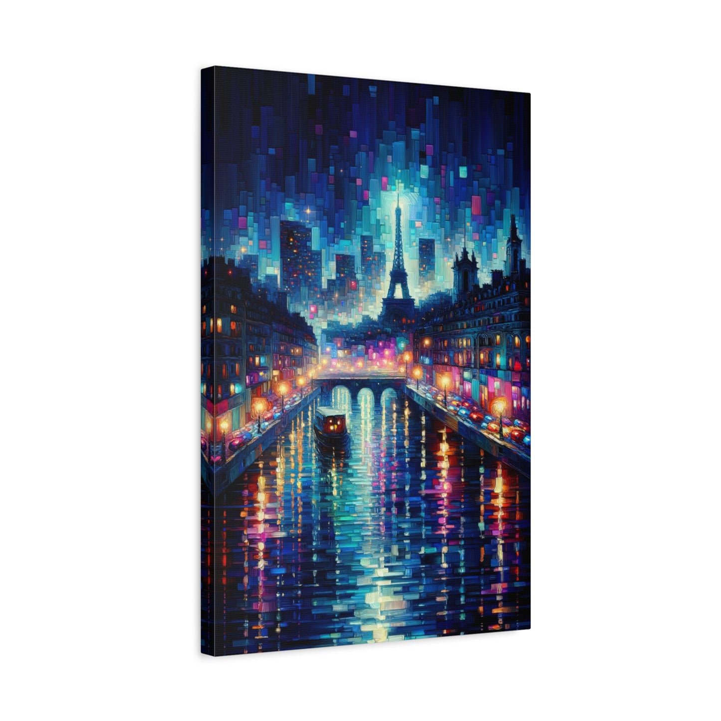 Enchanting Parisian Nights Modern Canvas Print