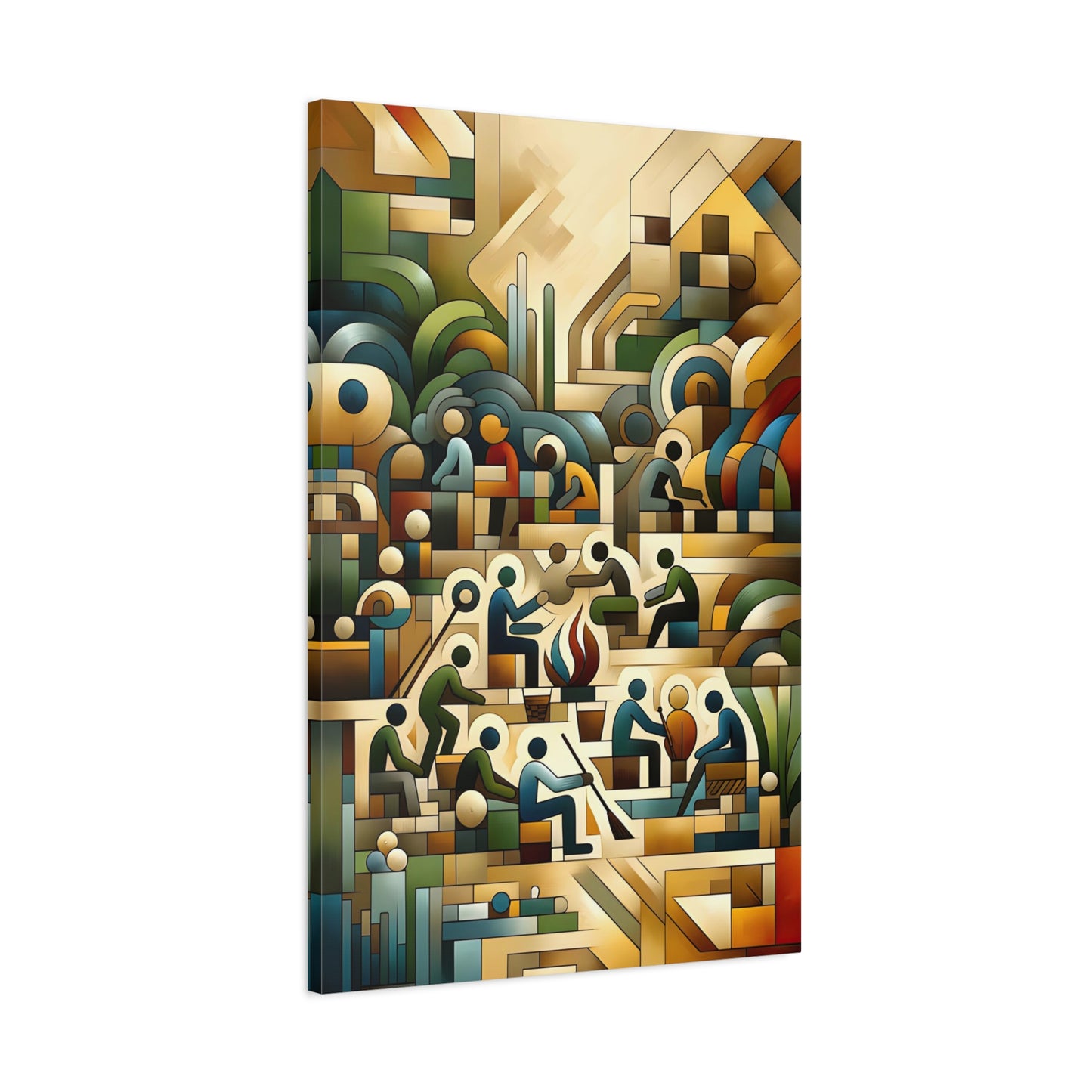 United in Ubuntu: Cubist Wall Art - canvas