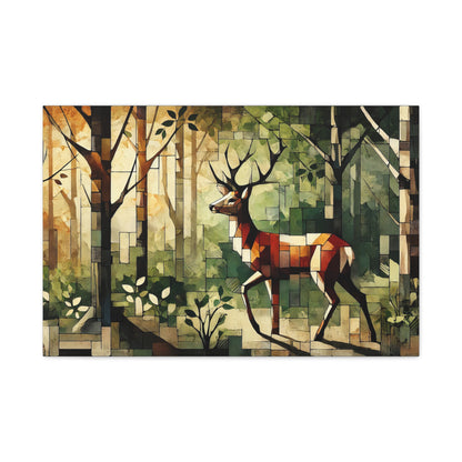 Canvas Art Print - Deer Forest