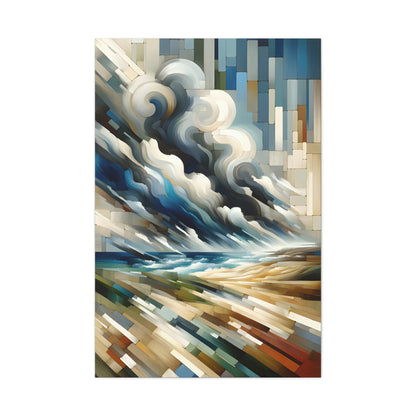 Abstract Cubist Landscape - Wall Art Canvas