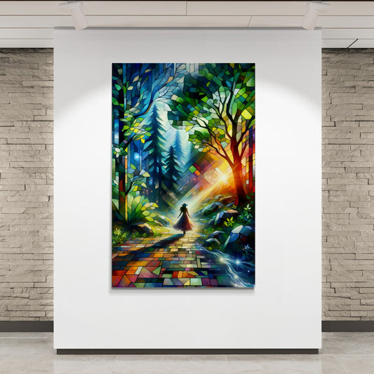 Mystical Forest: Vibrant Wall Art - canvas