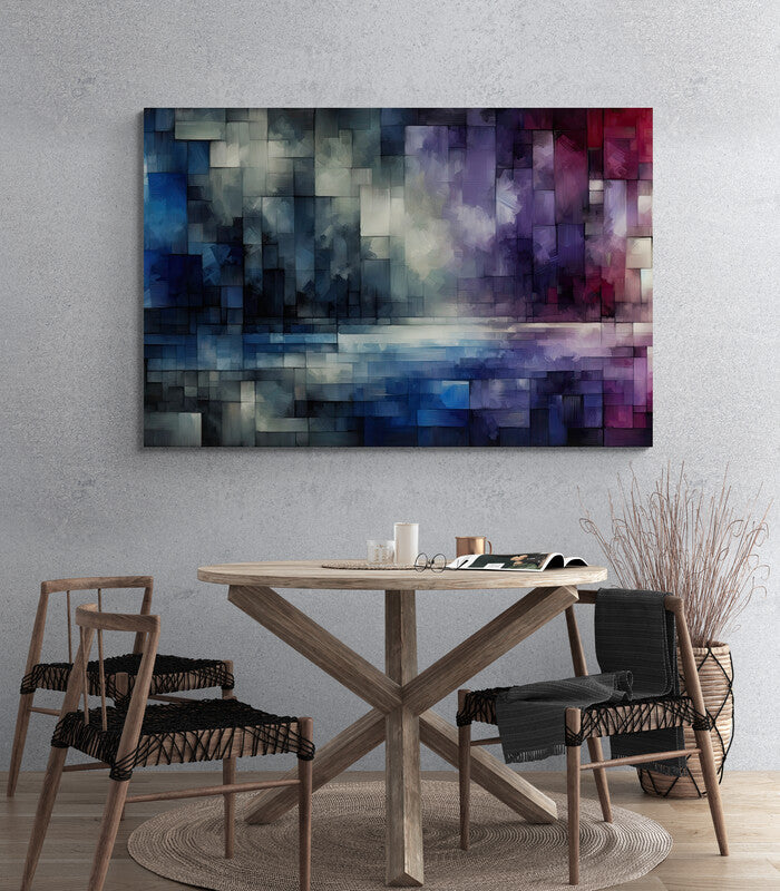 Abstract Cubist Wall Art - canvas