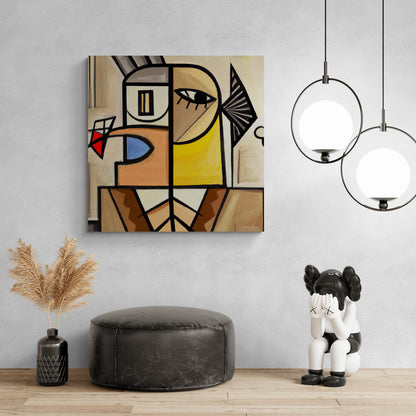 Geometric Elegance: Cubist Wall Art - canvas