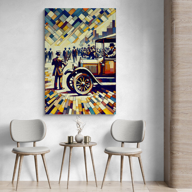 Retrospective Revival: Cubist Wall Art - canvas