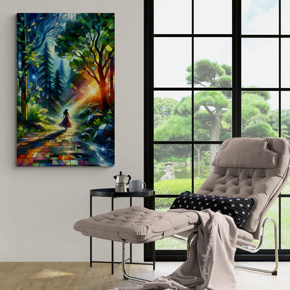 Mystical Forest: Vibrant Wall Art - canvas