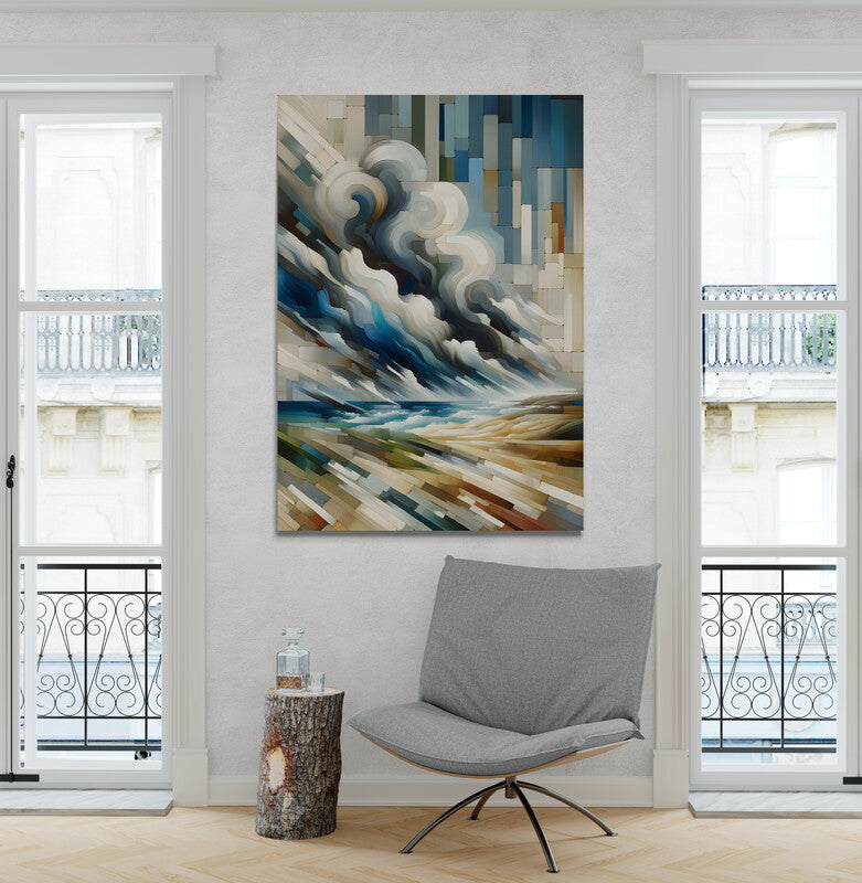 Abstract Cubist Landscape - Wall Art Canvas