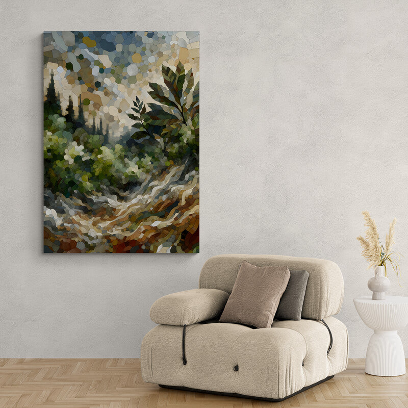 Nature's Rhythm: Cubist Wall Art - canvas