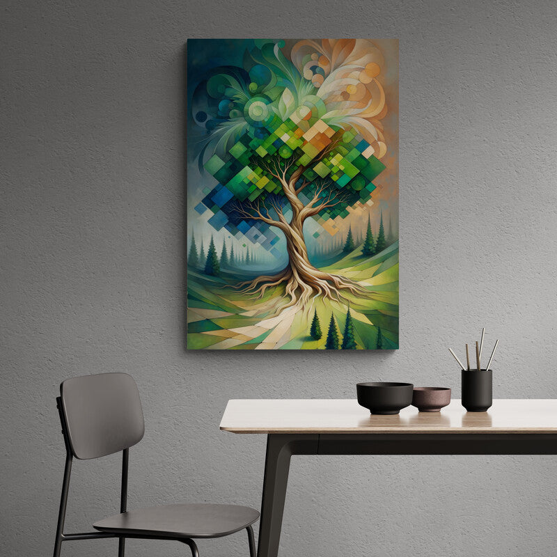 Nature's Ballet Wall Art - Cubist Canvas Print