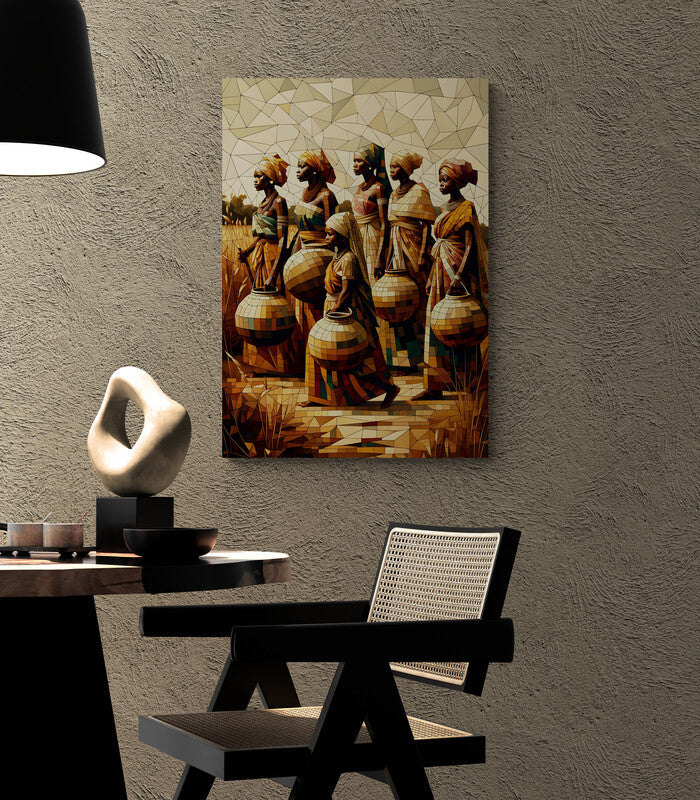 Cubist Elegance: Wall Art - canvas