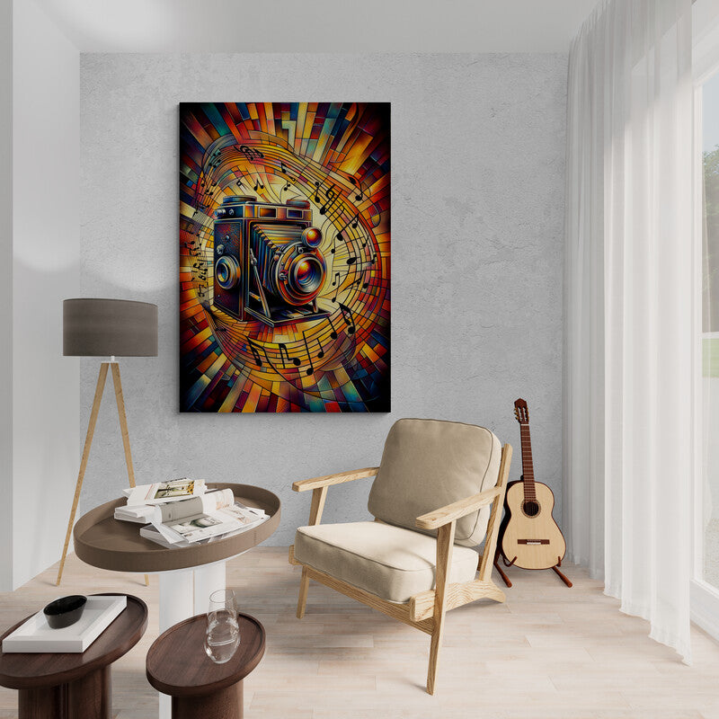 Shuttered Melodies: Wall Art Canvas