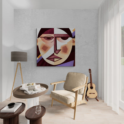 Cubist Elegance: Wall Art Canvas Print