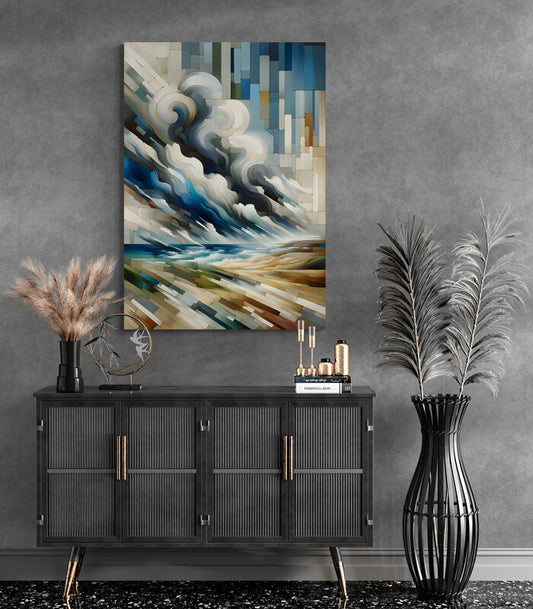 Abstract Cubist Landscape - Wall Art Canvas