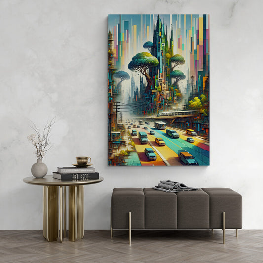 Surreal Urban Jungle: Wall Art Print - canvas