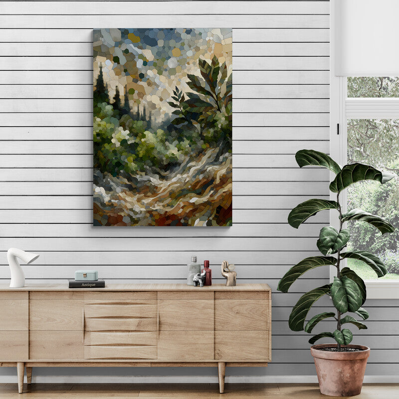 Nature's Rhythm: Cubist Wall Art - canvas