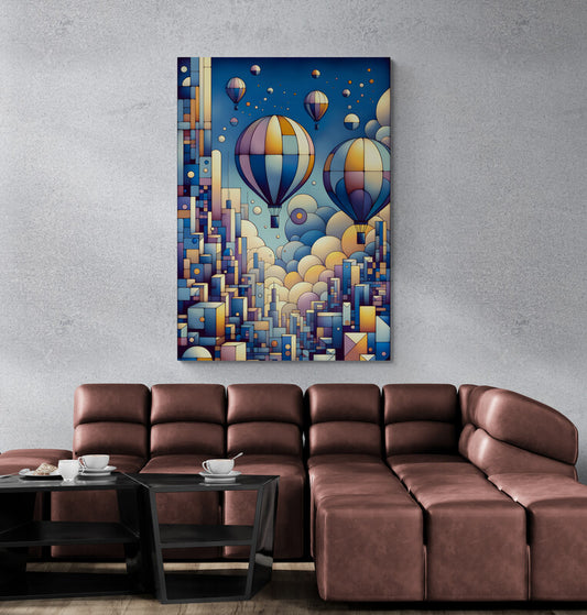 Abstract Cityscape: Wall Art Print - canvas