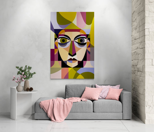 Geometric Portrait Canvas Print