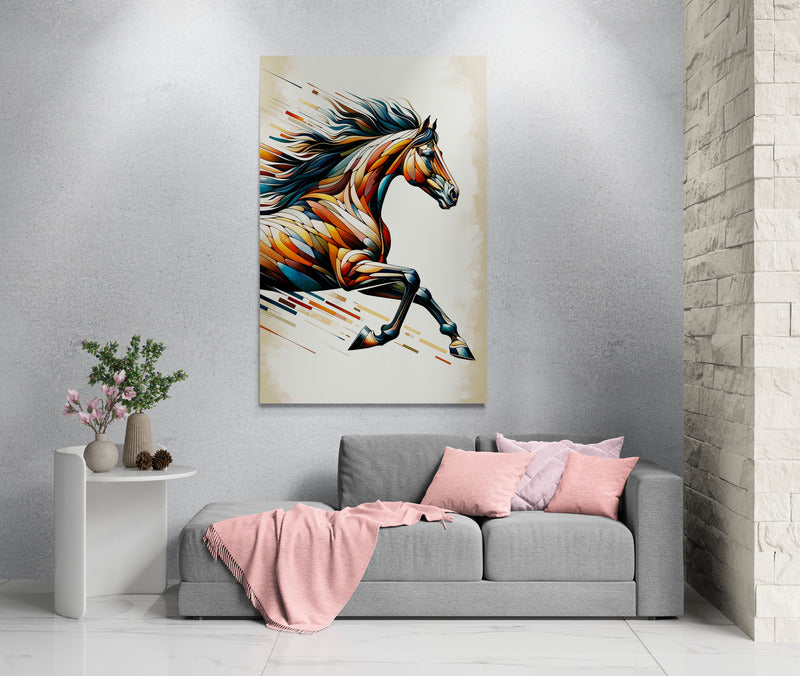 Vibrant Galloping Horse Canvas Print