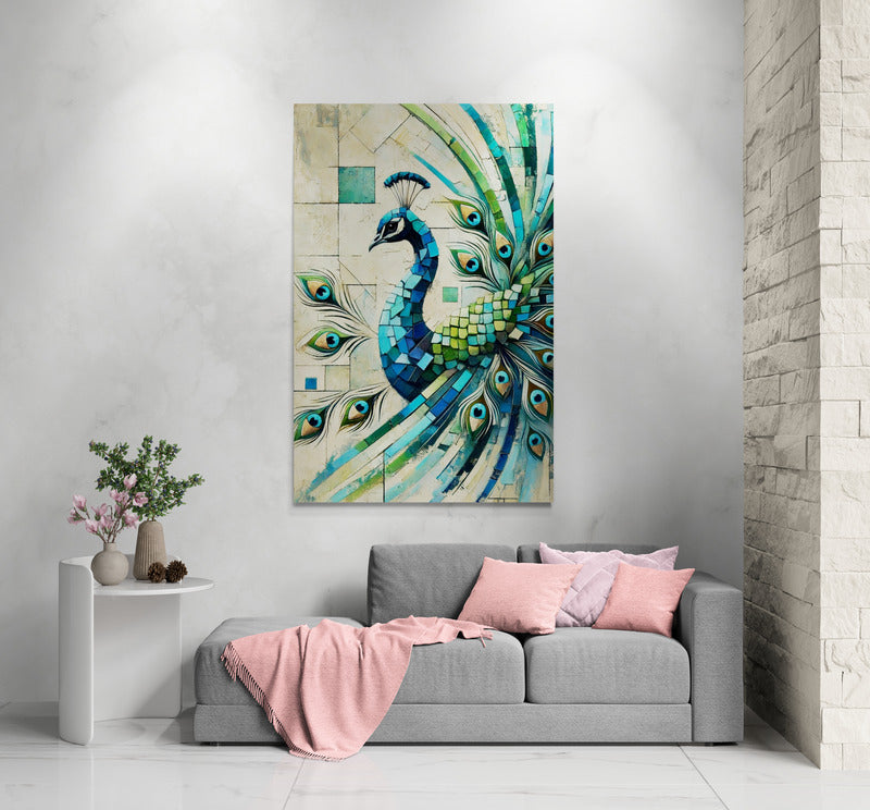 Canvas Art Print -Peacock Magnifique